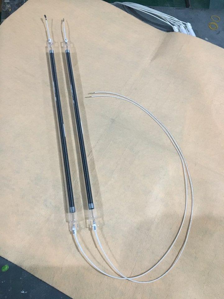 350mm 1100w carbon fiber heat lamp oven