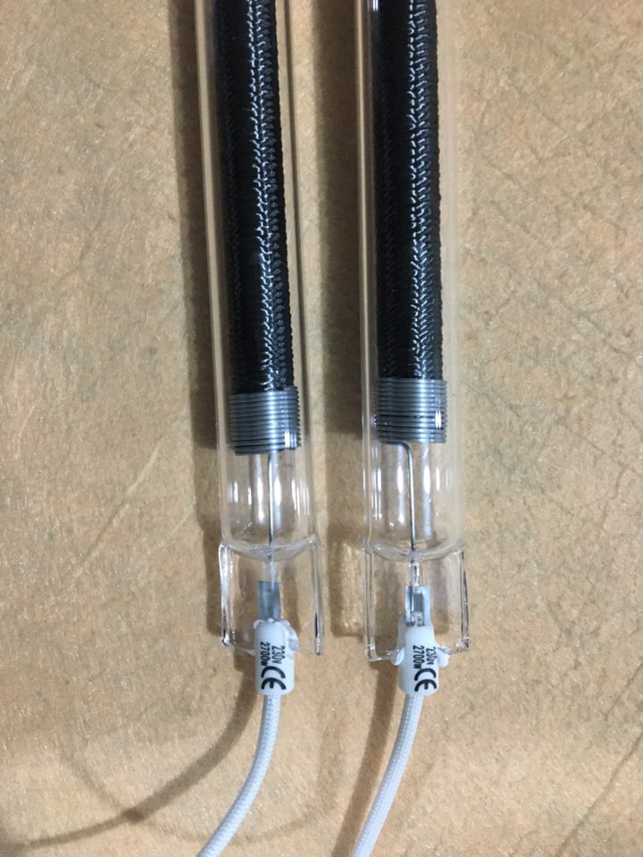 Lampada termica a fibra di carbonio _con riflettore bianco